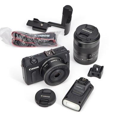 Lot 483 - A CANON EOS M MIRRORLESS DIGITAL CAMERA