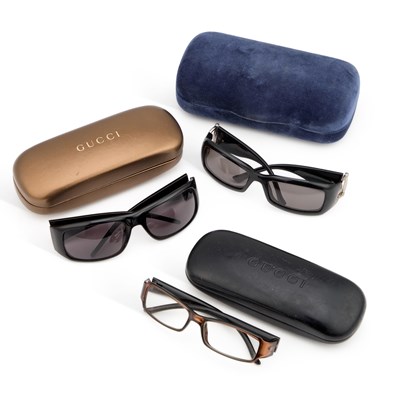 Lot 412 - THREE PAIRS OF GUCCI DESIGNER SUNGLASSES