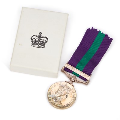 Lot 62 - AN ELIZABETH II GENERAL SERVICE MEDAL (G.S.M.) WITH CANAL ZONE CLASP
