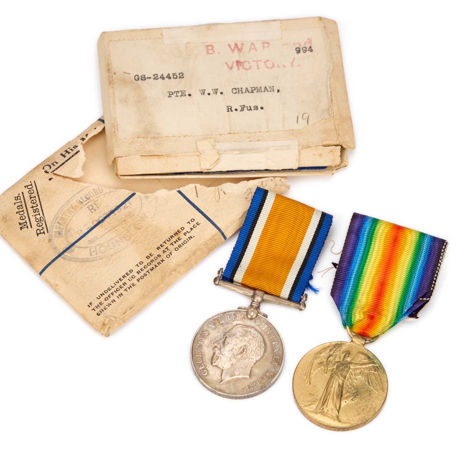 Lot 51 - A FIRST WORLD WAR MEDAL PAIR