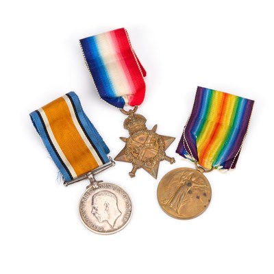 Lot 61 - A FIRST WORLD WAR MEDAL TRIO