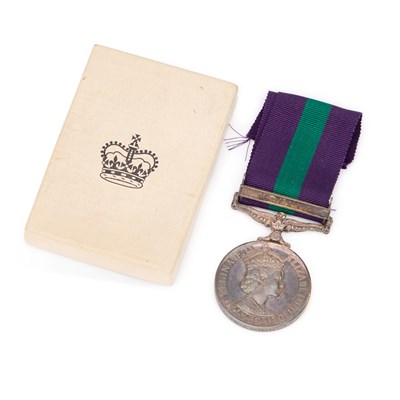 Lot 54 - AN ELIZABETH II GENERAL SERVICE MEDAL (G.S.M.) WITH A MALAYA CLASP