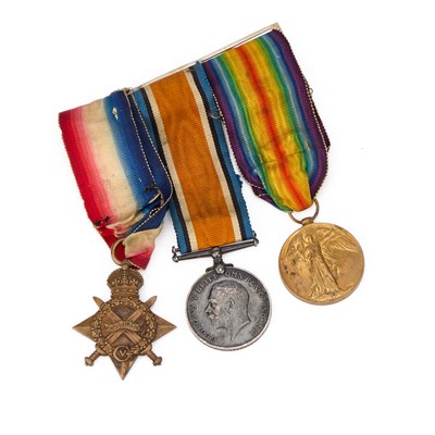 Lot 45 - A FIRST WORLD WAR MEDAL TRIO