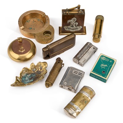 Lot 427 - TRENCH ART AND TOBACCIANA: A GROUP OF COLLECTABLES