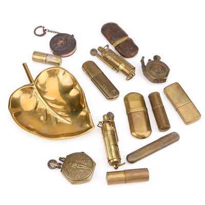 Lot 455 - TRENCH ART AND TOBACCIANA: A GROUP OF COLLECTABLES