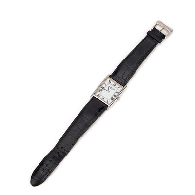 Lot 223 - A STEEL RAYMOND WEIL STRAP WATCH
