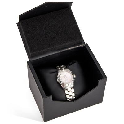 Lot 504 - A LADY'S STEEL TAG HEUER AQUARACER BRACELET WATCH