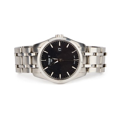 Lot 221 - A GENTS STEEL TISSOT BRACELET WATCH