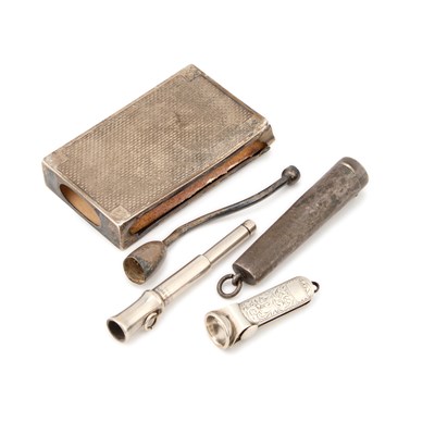 Lot 356 - A GROUP OF SILVER TOBACCIANA