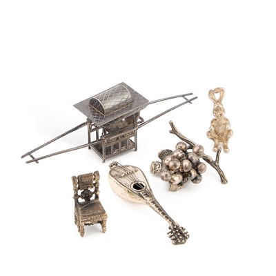 Lot 360 - A GROUP OF FIVE SILVER MINIATURES