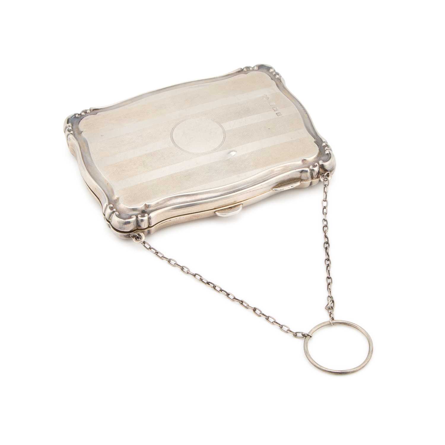 Lot 367 - A GEORGE V SILVER CARD AND NOTEBOOK CASE