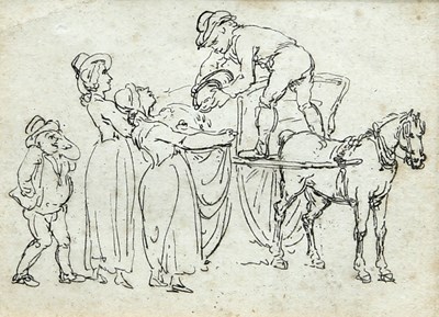 Lot 2044 - ATTRIBUTED TO THOMAS ROWLANDSON (1757-1827)