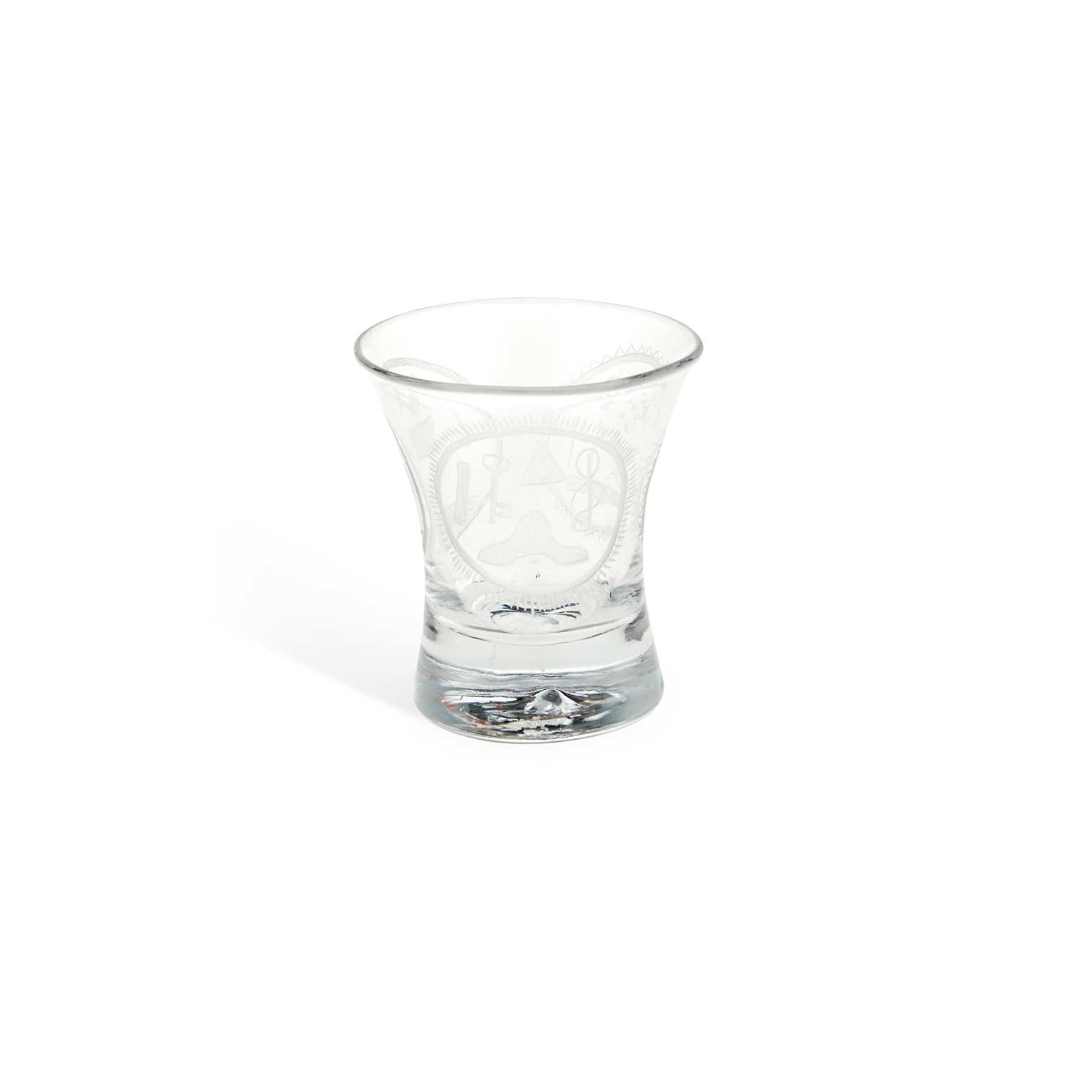 Lot 6 - A MASONIC FIRING GLASS