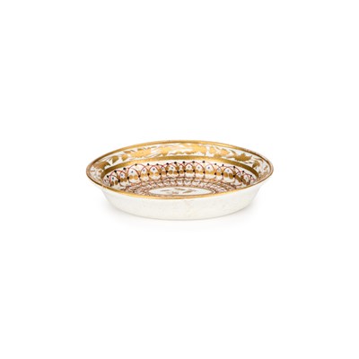 Lot 51 - A RARE BIRMINGHAM PORCELAIN OVAL DISH