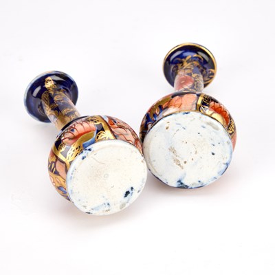 Lot 59 - A PAIR OF MASON IRONSTONE MINIATURE VASES