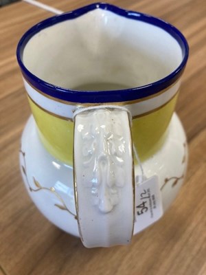 Lot 54 - A DERBYSHIRE PITCHER AND A PINXTON COFFEE CAN