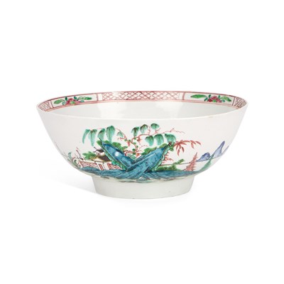 Lot 65 - A SMALL WORCESTER PUNCH BOWL