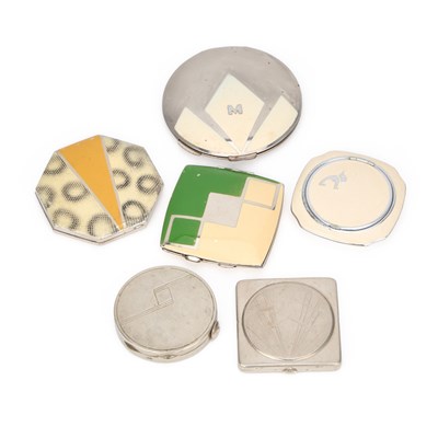 Lot 423 - A GROUP OF ART DECO COMPACTS
