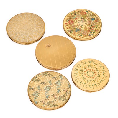 Lot 468 - FIVE VOGUE VANITIES COMPACTS