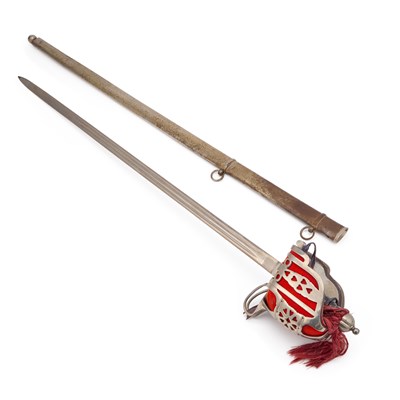 Lot 1 - A SERGEANT'S SCOTTISH BASKET HILT SWORD
