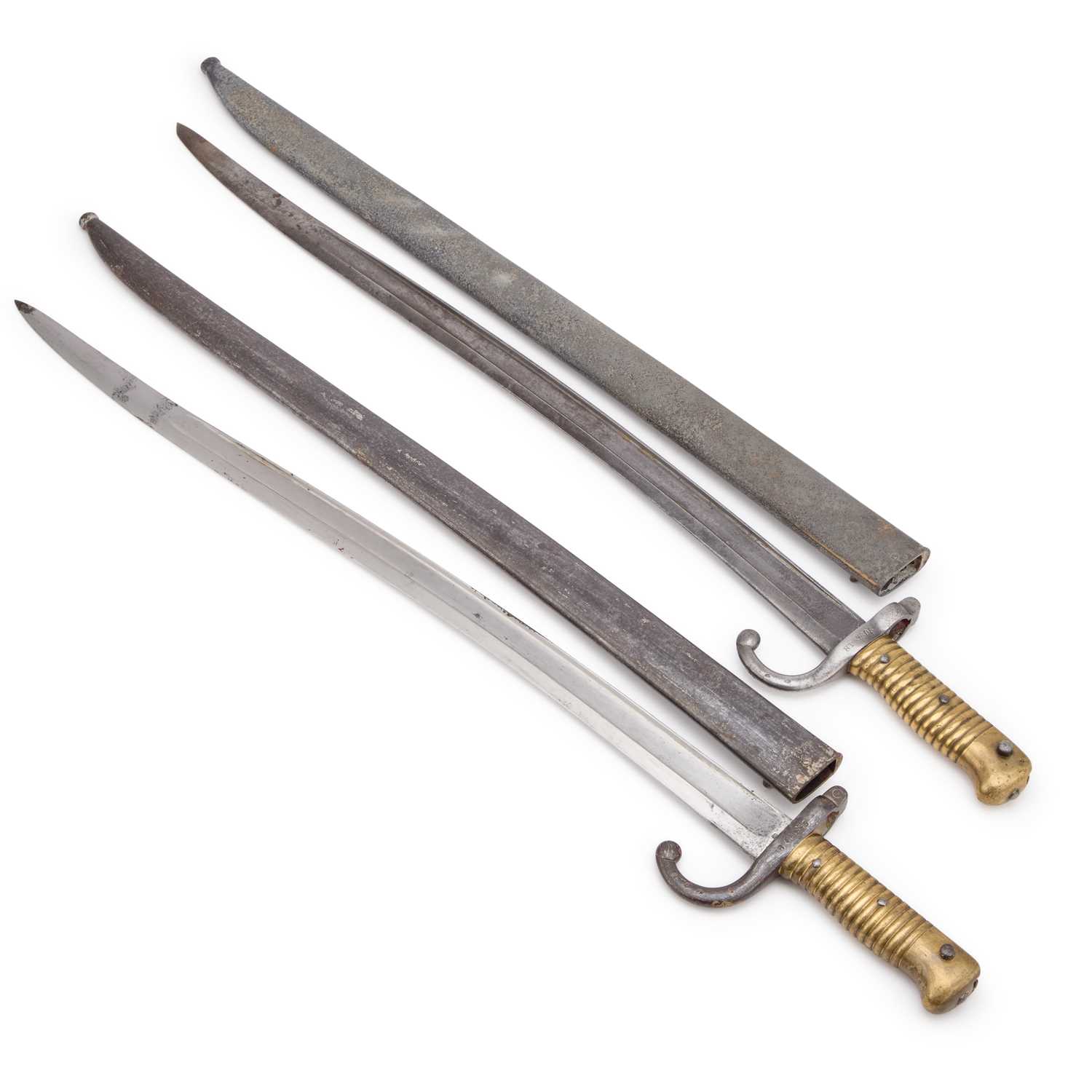 Lot 15 - TWO FRENCH CHASSEPOT BAYONETS