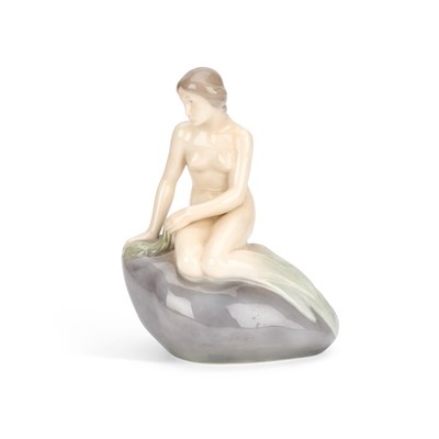 Lot 101 - A ROYAL COPENHAGEN FIGURE OF A MERMAID