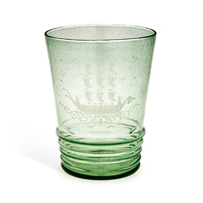 Lot 75 - A LARGE CONTINENTAL GLASS VASE