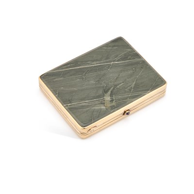 Lot 202 - A RUSSIAN SOVIET 875 STANDARD SILVER-GILT CIGARETTE CASE
