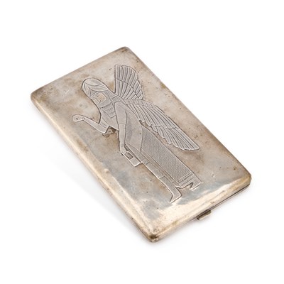 Lot 184 - AN IRANIAN (PERSIAN) SILVER CIGARETTE CASE