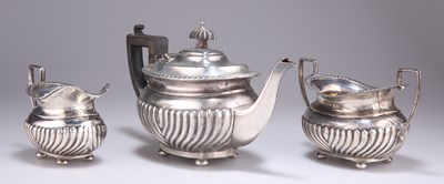 Lot 1461 - A MATCHED SILVER THREE-PIECE TEA SERVICE