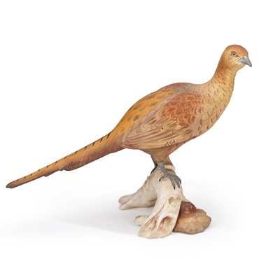 Lot 98 - A LARGE SPODE MODEL OF A HEN PHEASANT