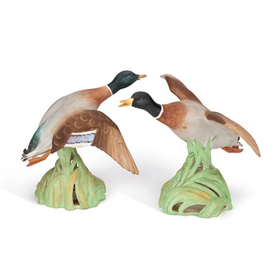Lot 88 - A PAIR OF SPODE MODELS OF MALLARD DUCKS