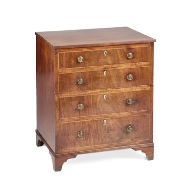 Lot 738 - A GEORGE III MAHOGANY COMMODE