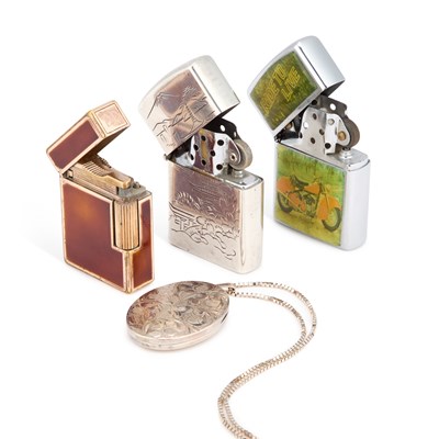 Lot 164 - A JAPANESE STERLING SILVER POCKET LIGHTER