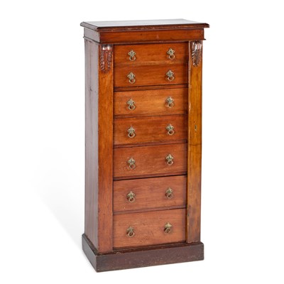 Lot 649 - A VICTORIAN MAHOGANY WELLINGTON CHEST