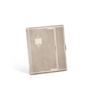 Lot 105 - AN ART DECO SILVER CIGARETTE CASE
