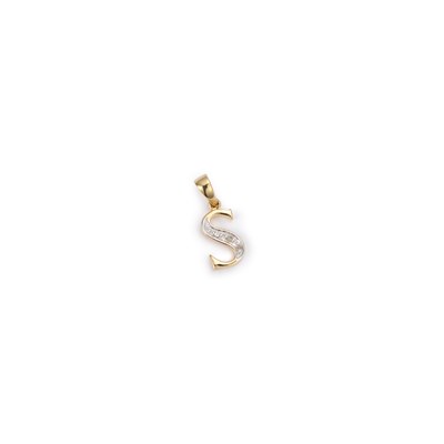 Lot 434 - A DIAMOND SET 'S' INITIAL CHARM PENDANT