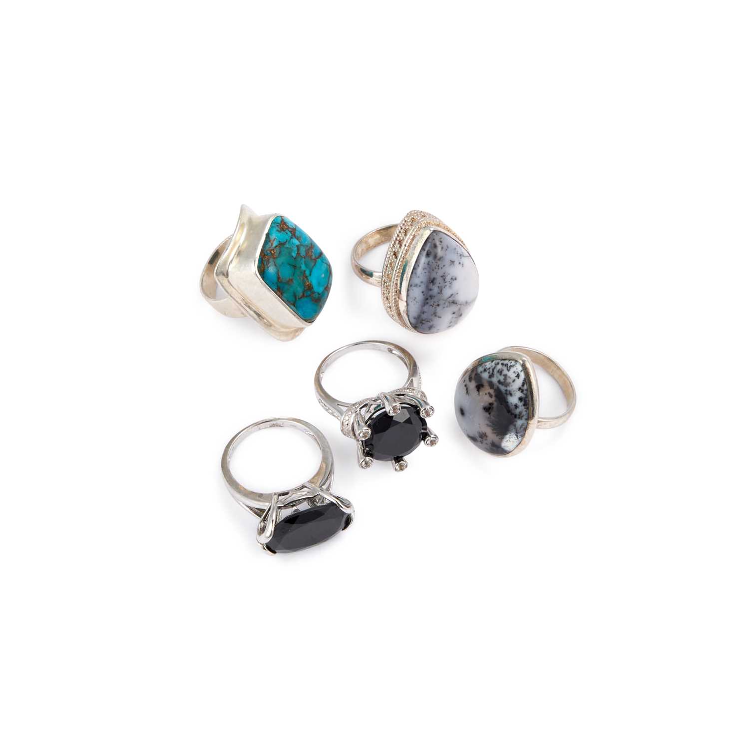 Lot 458 - A GROUP OF VARIOUS GEM-SET RINGS
