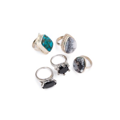 Lot 458 - A GROUP OF VARIOUS GEM-SET RINGS