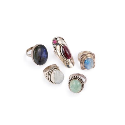 Lot 473 - A GROUP OF VARIOUS GEM-SET RINGS