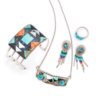 Lot 474 - A GROUP OF NAVAJO JEWELLERY