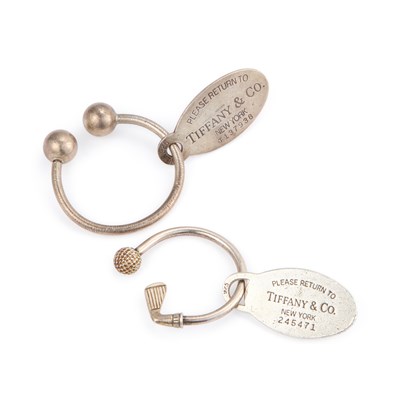 Lot 392 - TIFFANY & CO, TWO 'RETURN TO TIFFANY' KEYRINGS