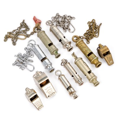 Lot 12 - A GROUP OF WHISTLES