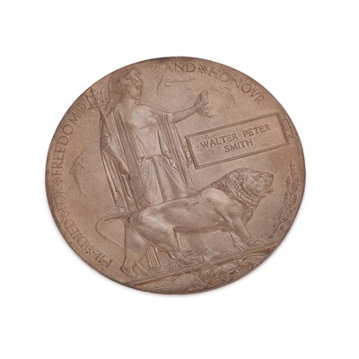 Lot 19 - A FIRST WORLD WAR DEATH PLAQUE
