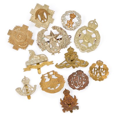 Lot 35 - A GROUP OF MILITARY CAP BADGES