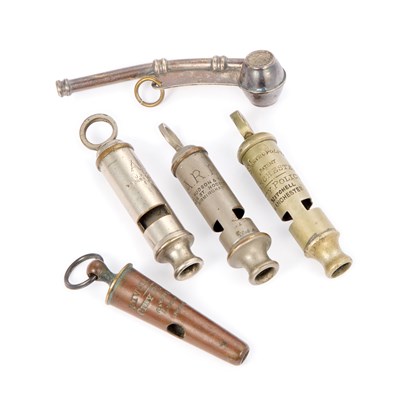 Lot 31 - A GROUP OF WHISTLES