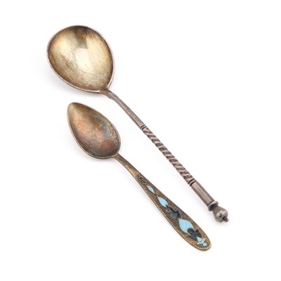 Lot 78 - A 19TH CENTURY RUSSIAN SILVER SPOON