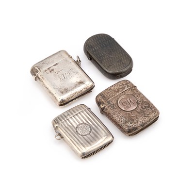 Lot 119 - FOUR VICTORIAN AND LATER SILVER VESTA CASES