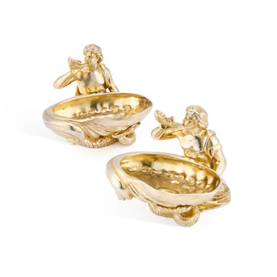 Lot 171 - A FINE PAIR OF LATE 19TH CENTURY AUSTRIAN SILVER-GILT SALTS