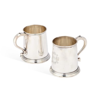Lot 351 - A PAIR OF GEORGE I SILVER MUGS